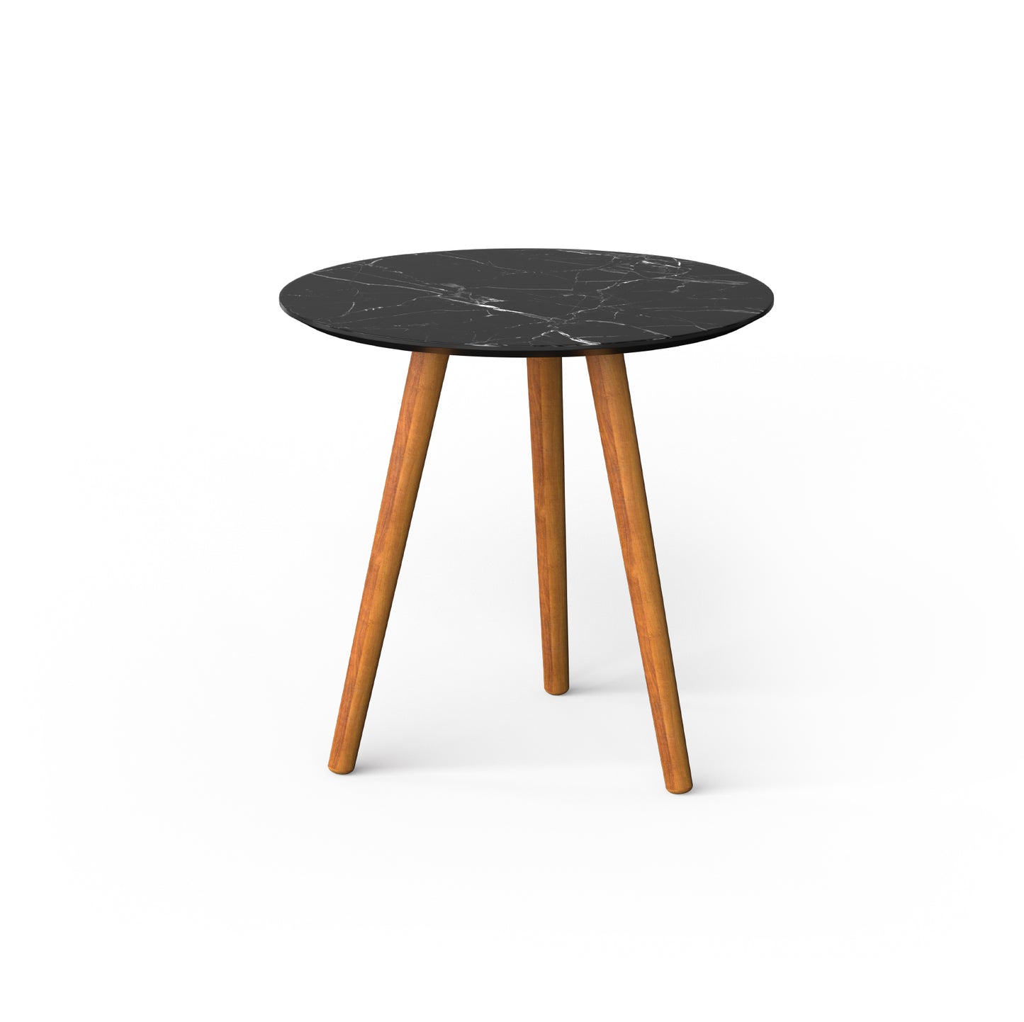 meistar Round Side Coffee Table with Natural Wood Legs for Small Spaces - Ideal for Living Room and Bedroom Reading. Nightstand Side Table Nursery