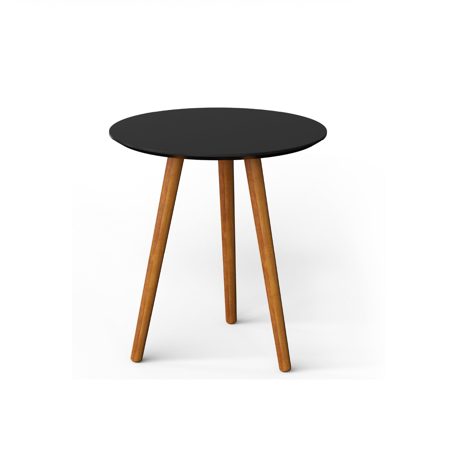 meistar Round Side Coffee Table with Natural Wood Legs for Small Spaces - Ideal for Living Room and Bedroom Reading. Nightstand Side Table Nursery