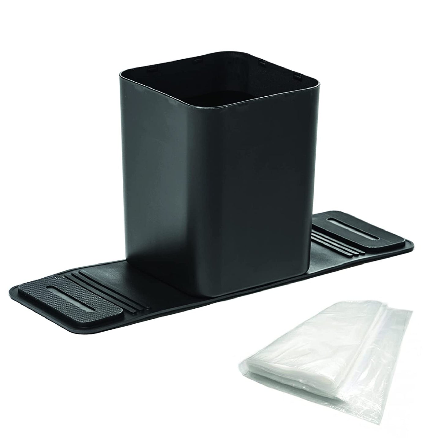 Car Trash Can Bin Waste Container Plastic with 40 Free Disposable Bags. 100% Leak Proof Car Organizer. Automobile Garbage Can.