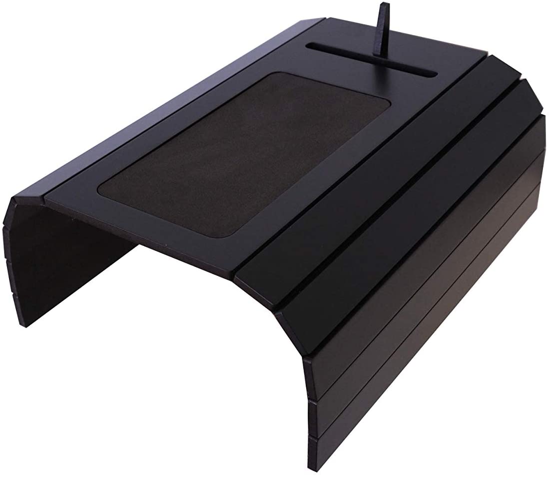 Sofa Tray Table wth EVA Base and Cellphone Holder. Fits Over Square Chair arms