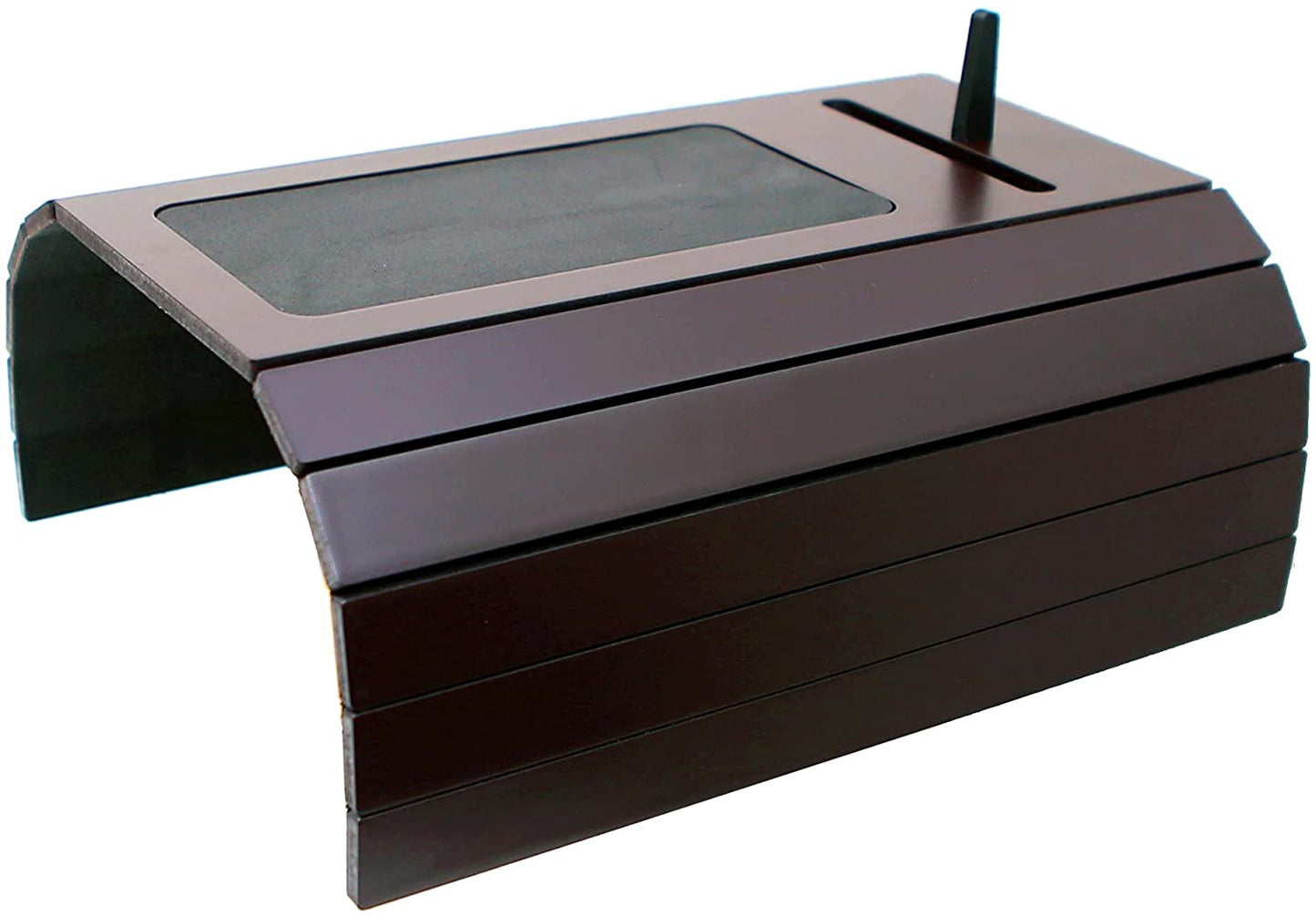 Sofa Tray Table wth EVA Base and Cellphone Holder. Fits Over Square Chair arms