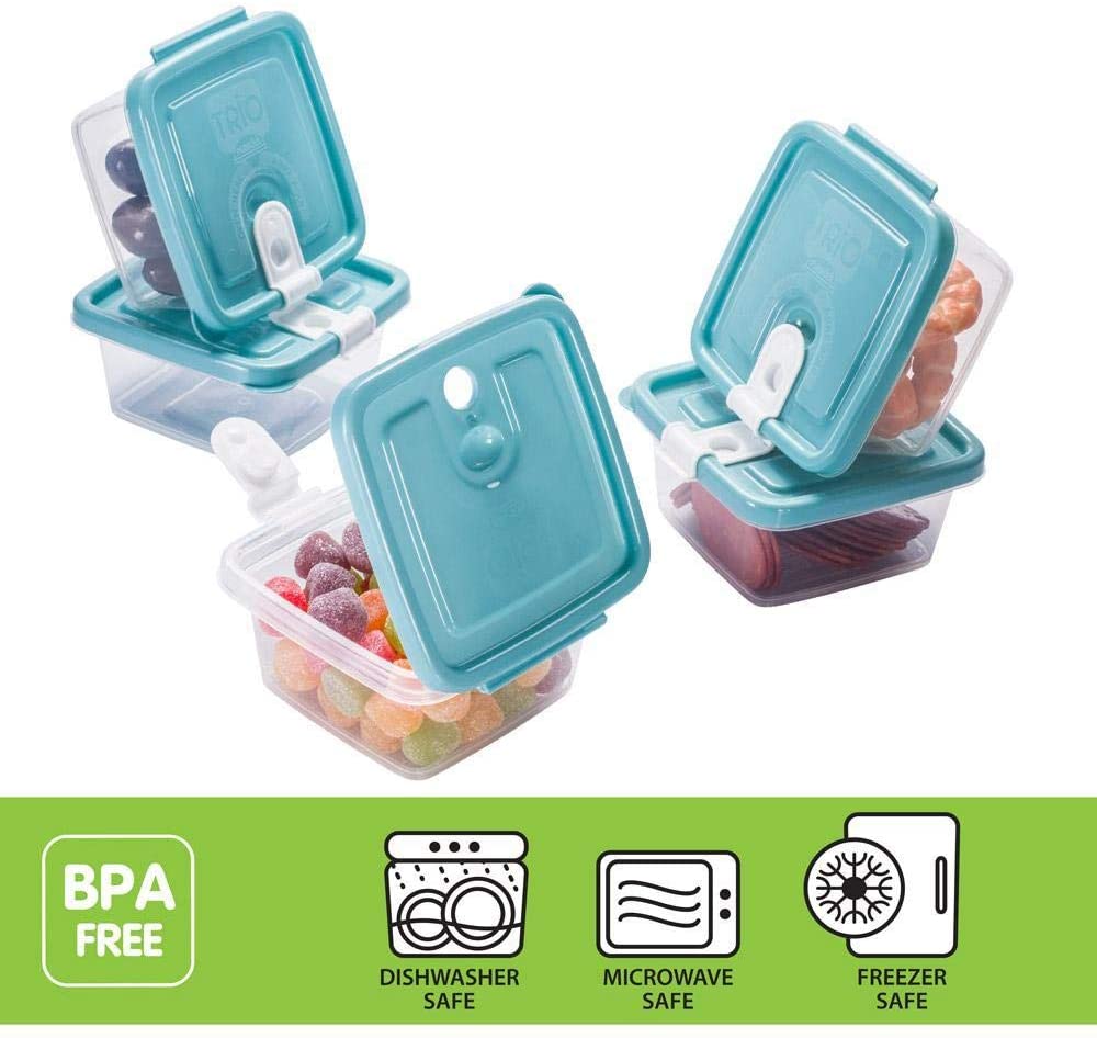 Plastic Food Storage Containers w/attached Lids. Multi sizes Containers