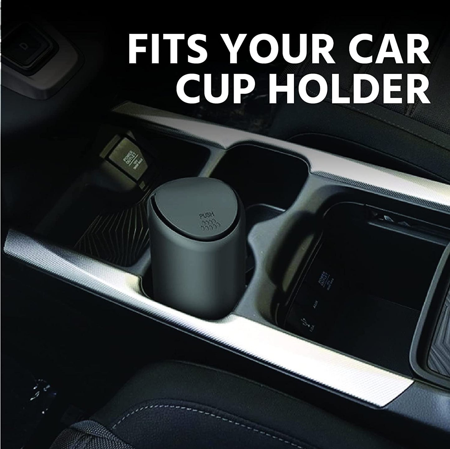 Mini Car Trash Cans with Lid. Leakproof Vehicle Auto Trash Bin