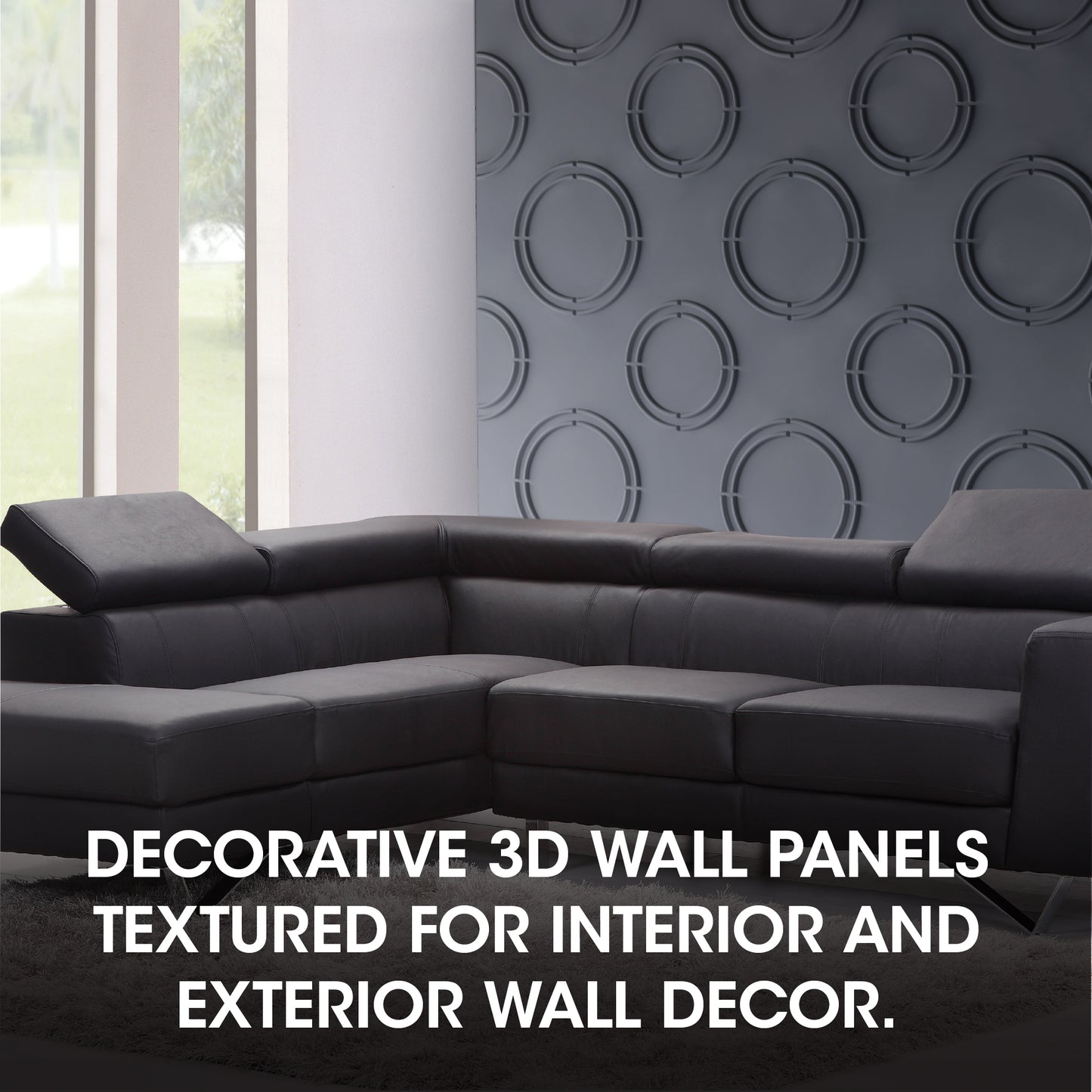 Decorative 3D Wall Panels Textured for Interior and Exterior Wall Decor. Design Boards. Pack of 12 Tiles.