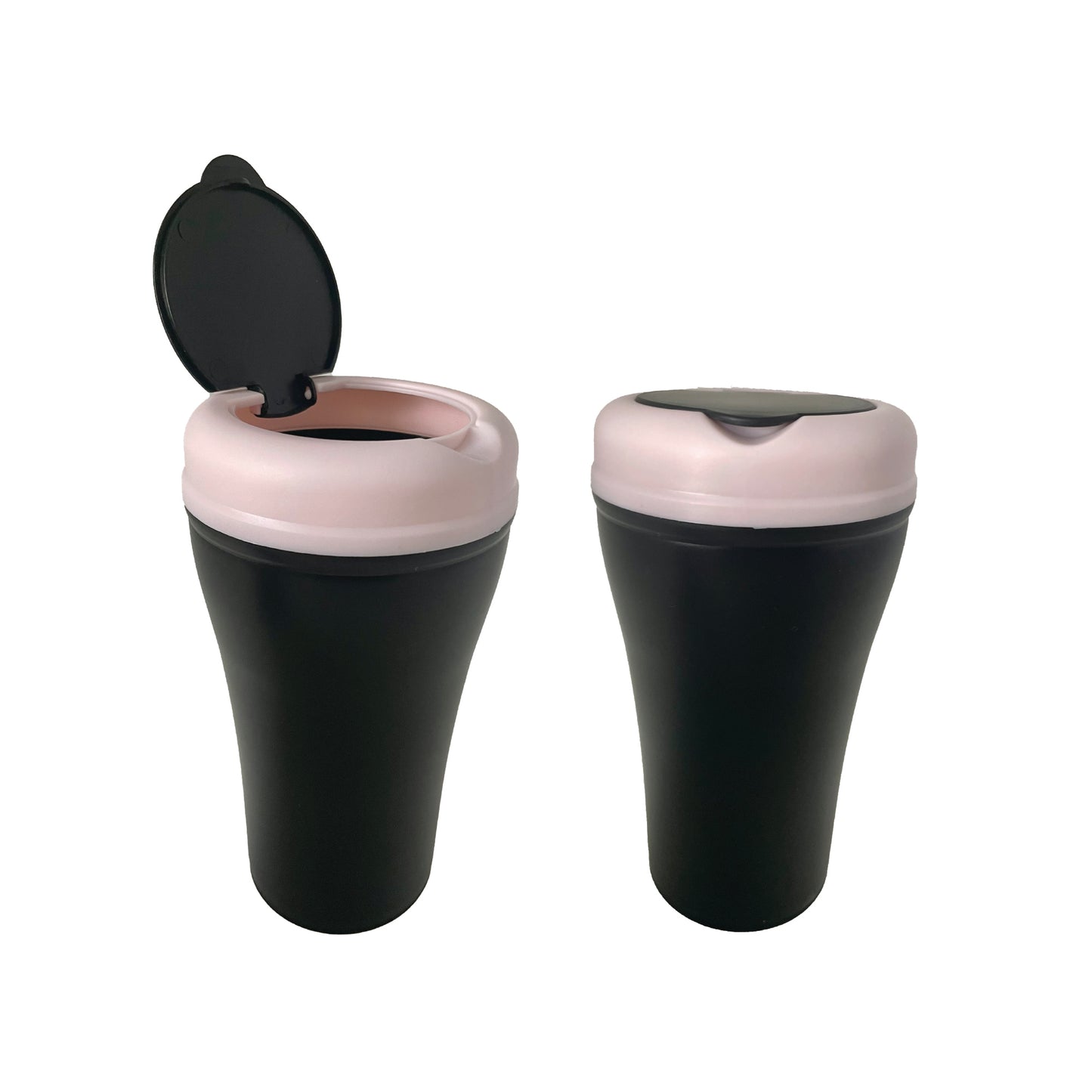 Mini Car Trash Can with Lid, Automotive Cup Holder Mini Vehicle Garbage Can Trash Bin for Car. Fit in Side Door Cup Holder for Receipts
