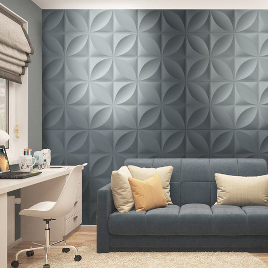 Decorative 3D Wall Panels Textured for Interior and Exterior Wall Decor. Design Boards. Pack of 12 Tiles.