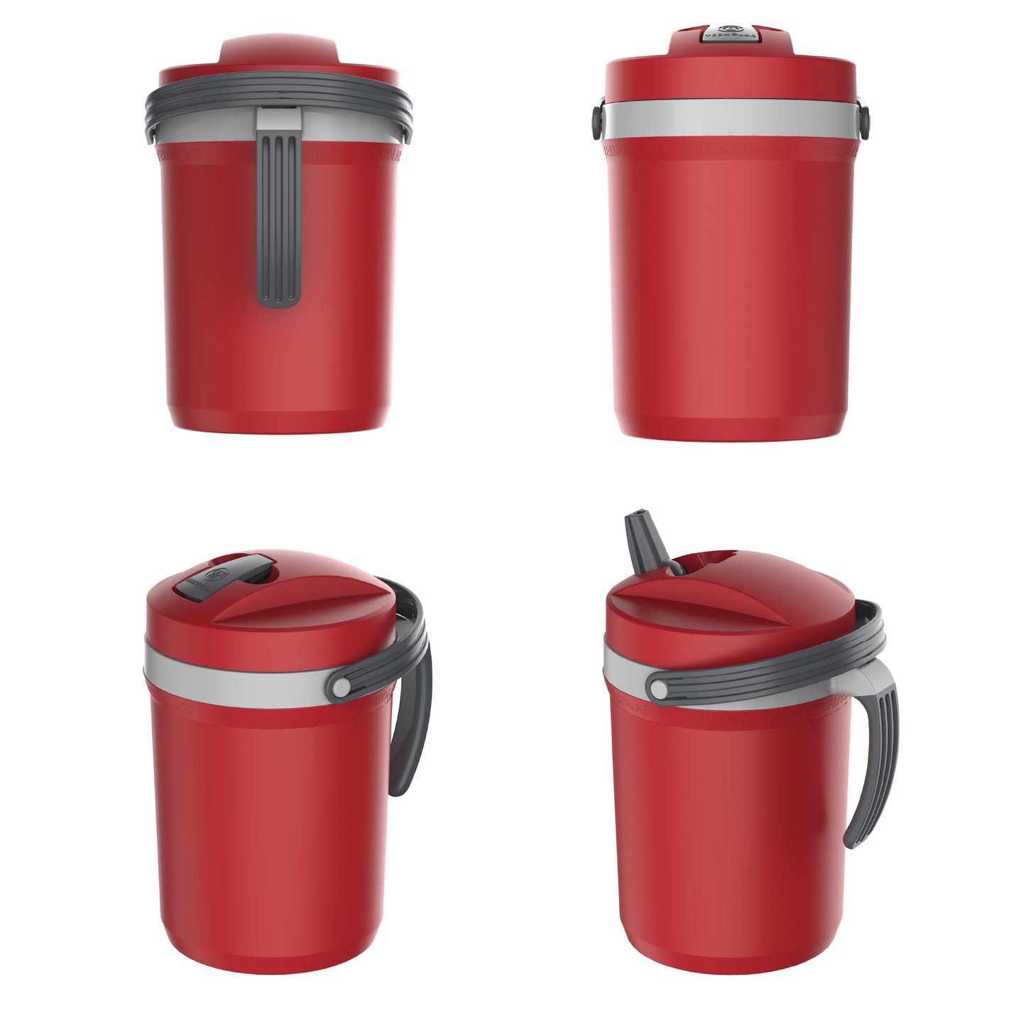 Termolar Large Flip Tops - Motivational 0.6 Gallon Water Bottle with 2 Handles, Wide Opening & Ergonomic Straw – Maximum Thermal Conservation.