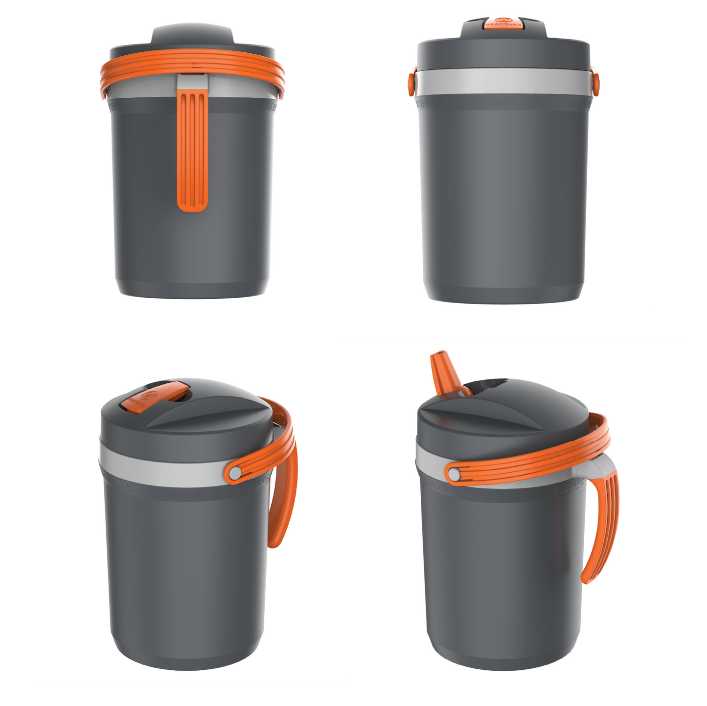 Termolar Large Flip Tops - Motivational 0.6 Gallon Water Bottle with 2 Handles, Wide Opening & Ergonomic Straw – Maximum Thermal Conservation.