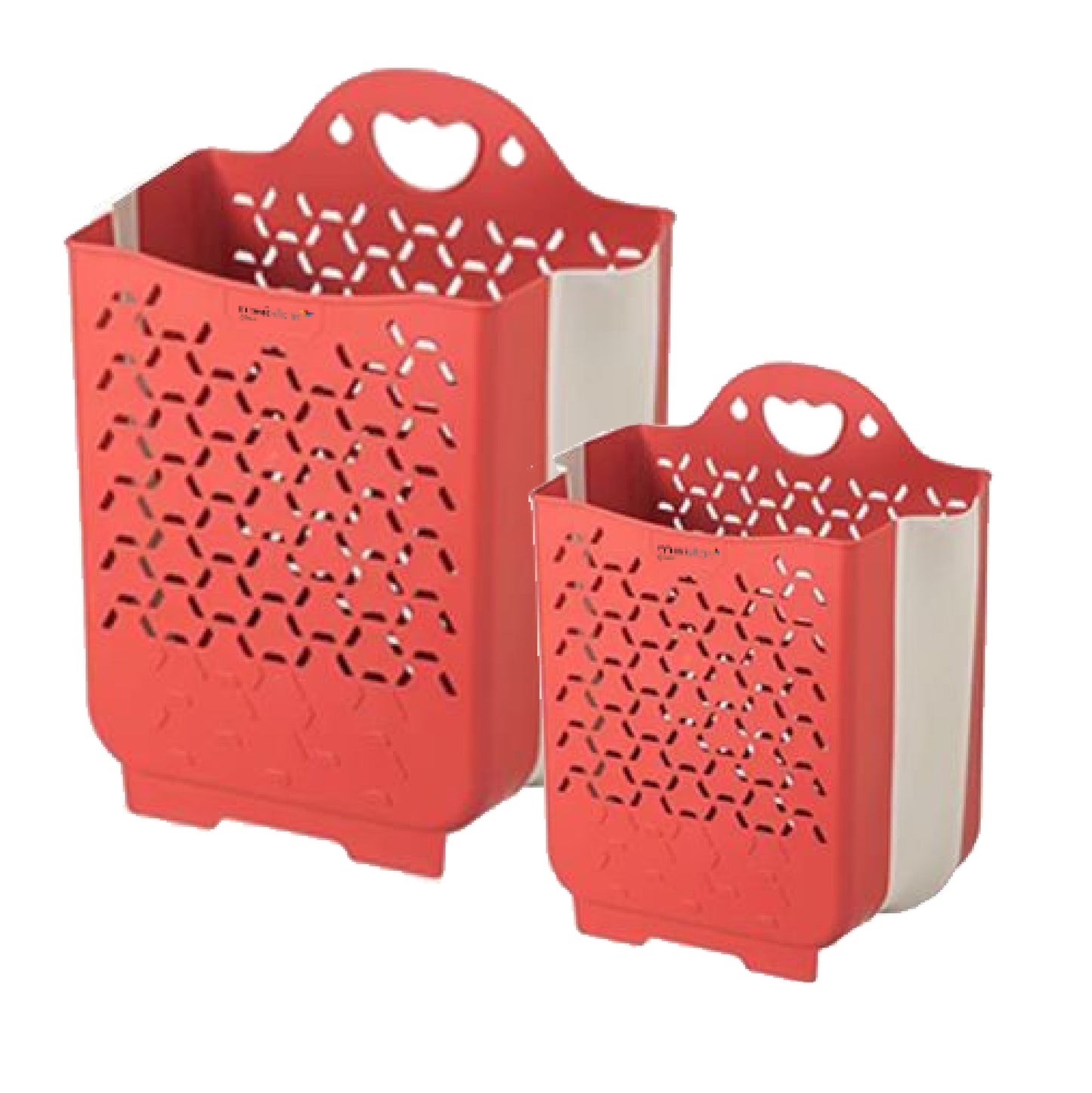 Foldable Plastic Laundry Baskets. Wall Hanging Storage Basket. Multi-function Storage Container Waterproof Durable for Bedroom and Bathroom