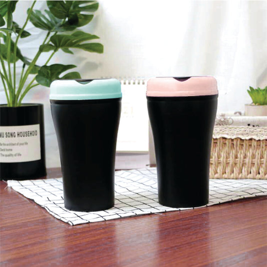Mini Car Trash Can with Lid, Automotive Cup Holder Mini Vehicle Garbage Can Trash Bin for Car. Fit in Side Door Cup Holder for Receipts