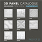Decorative 3D Wall Panels Textured for Interior and Exterior Wall Decor. Design Boards. Pack of 12 Tiles.