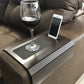 Sofa Tray Table wth EVA Base and Cellphone Holder. Fits Over Square Chair arms