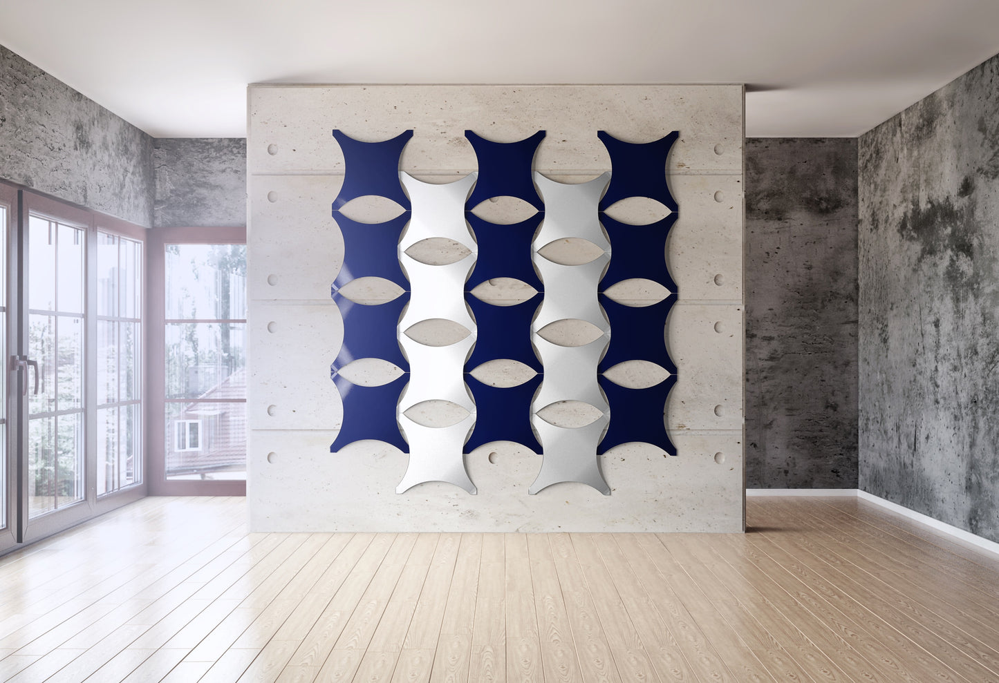 Decorative 3D Wall Covering Panels. 6 Pieces. Peel & Stick. Metallic Finish. DIY.