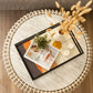 Modern Elegant Decorative Art Design Ottoman Tray with Handles for Coffee Table