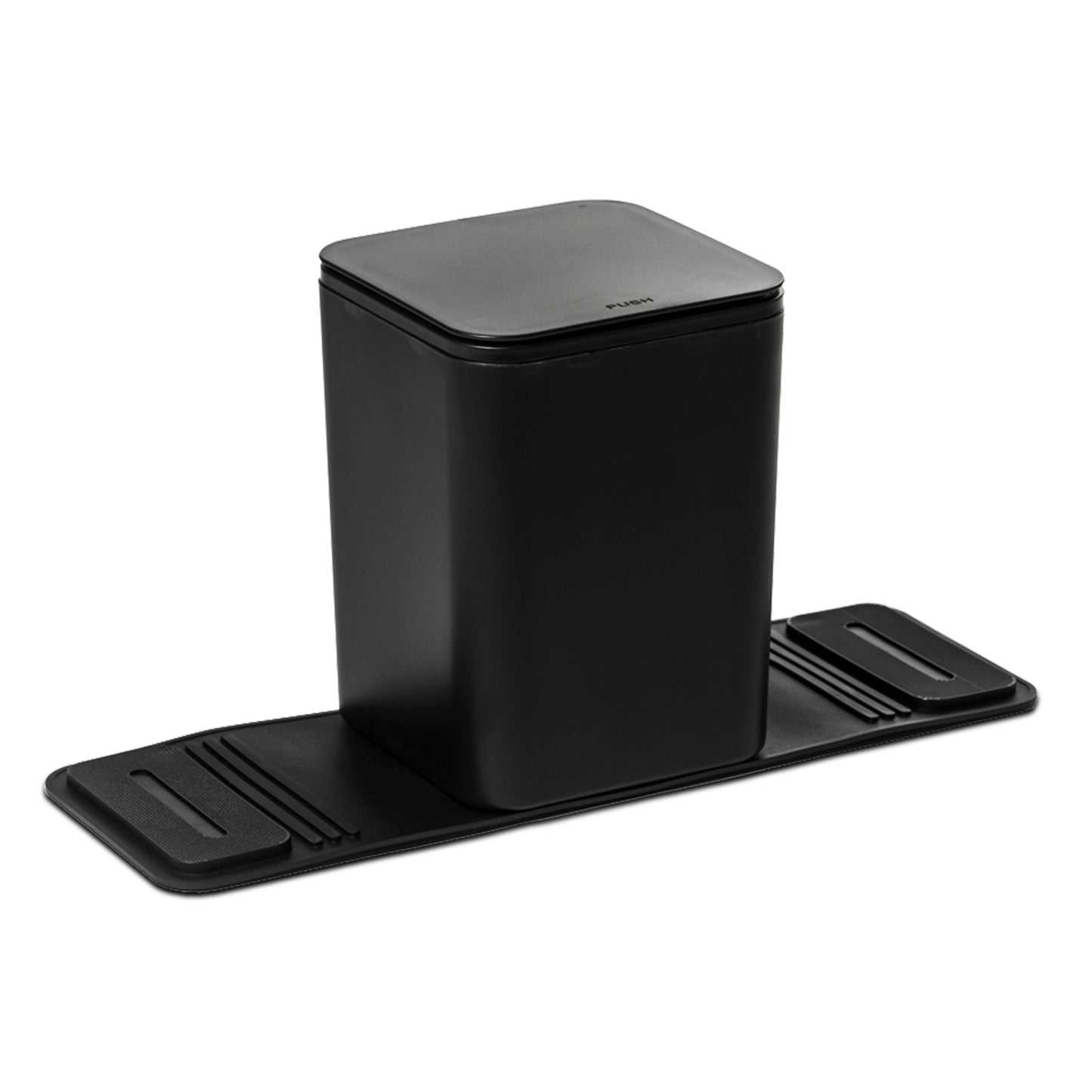 Car Trash Can, Car Trash Can with Lid, Mini Trash Can for Car and Car Organizer Bin, 6 Inches x 6 Inches x 8 inches, 0.8 Gallon, Black