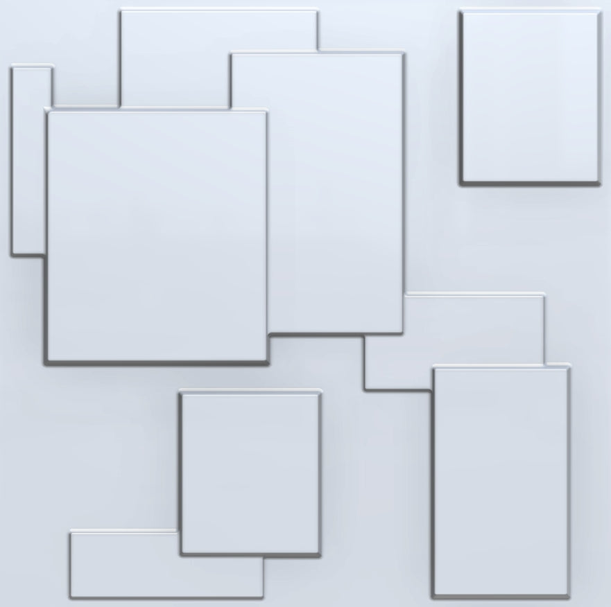 Decorative 3D Wall Panels Textured for Interior and Exterior Wall Decor. Design Boards. Pack of 12 Tiles.