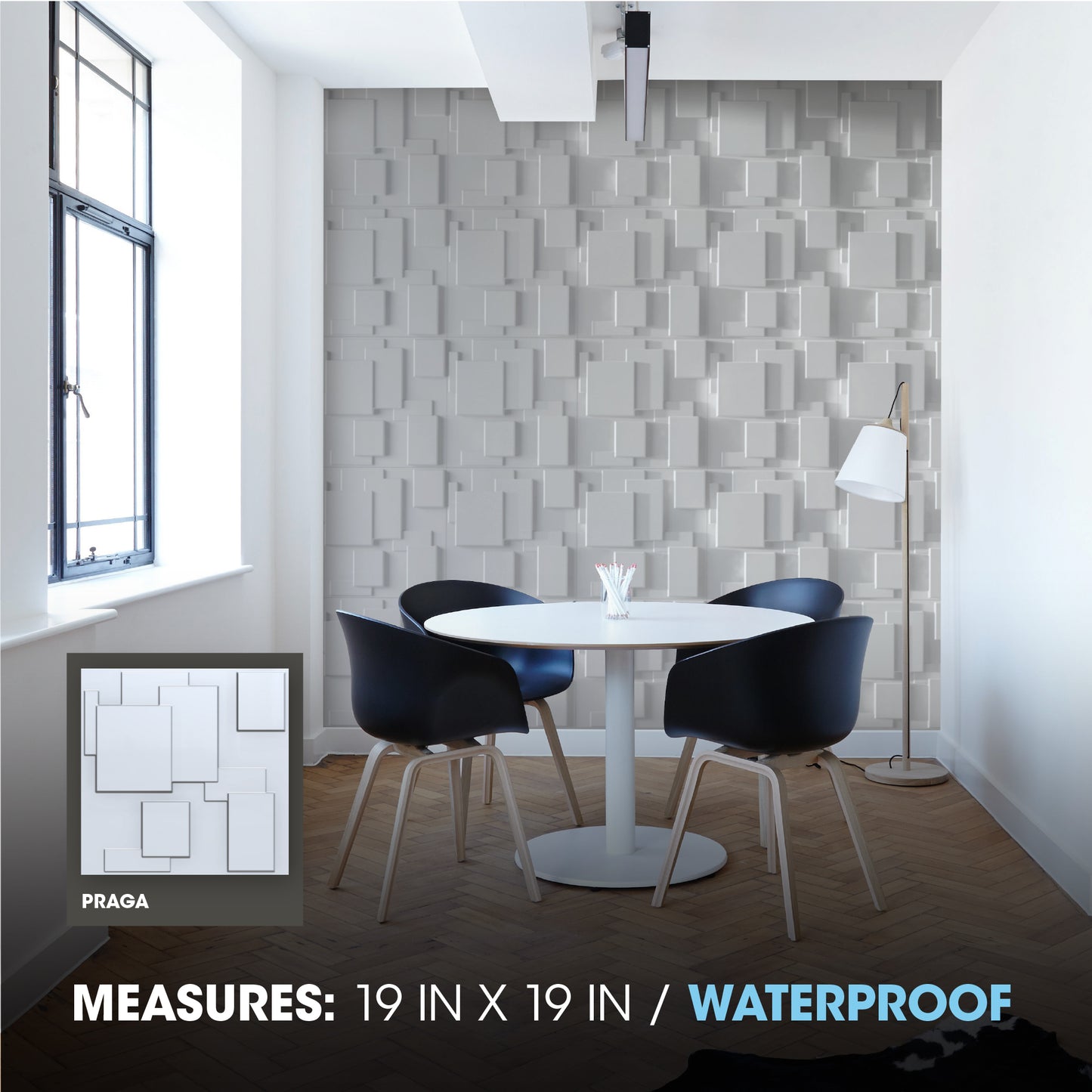 Decorative 3D Wall Panels Textured for Interior and Exterior Wall Decor. Design Boards. Pack of 12 Tiles.