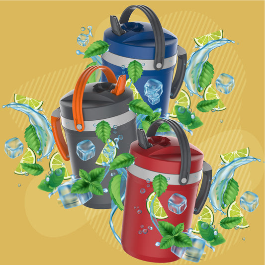 Termolar Large Flip Tops - Motivational 0.6 Gallon Water Bottle with 2 Handles, Wide Opening & Ergonomic Straw – Maximum Thermal Conservation.