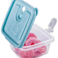 Plastic Food Storage Containers w/attached Lids. Multi sizes Containers