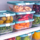Plastic Food Storage Containers w/attached Lids. Multi sizes Containers