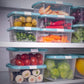 Plastic Food Storage Containers w/attached Lids. Multi sizes Containers