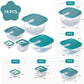 Plastic Food Storage Containers w/attached Lids. Multi sizes Containers