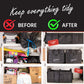 meistar Multi Compartments Collapsible Portable Car Trunk Organizer and Storage for Auto, SUV Truck, Minivan with a Cooler Bag.