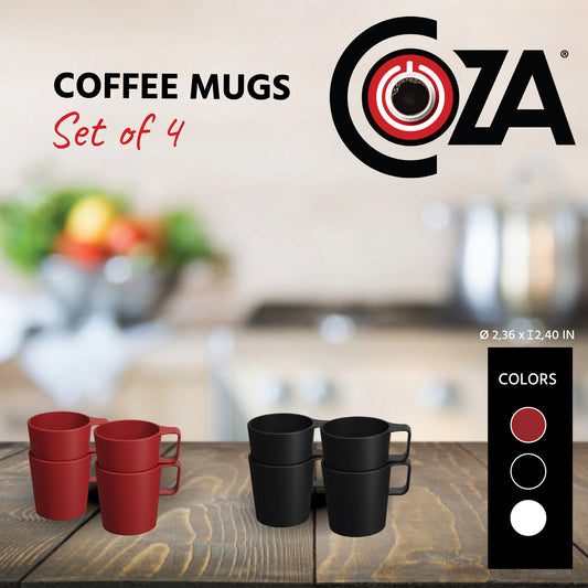 COZA Casual Plastic Mug Sets, 4 pcs