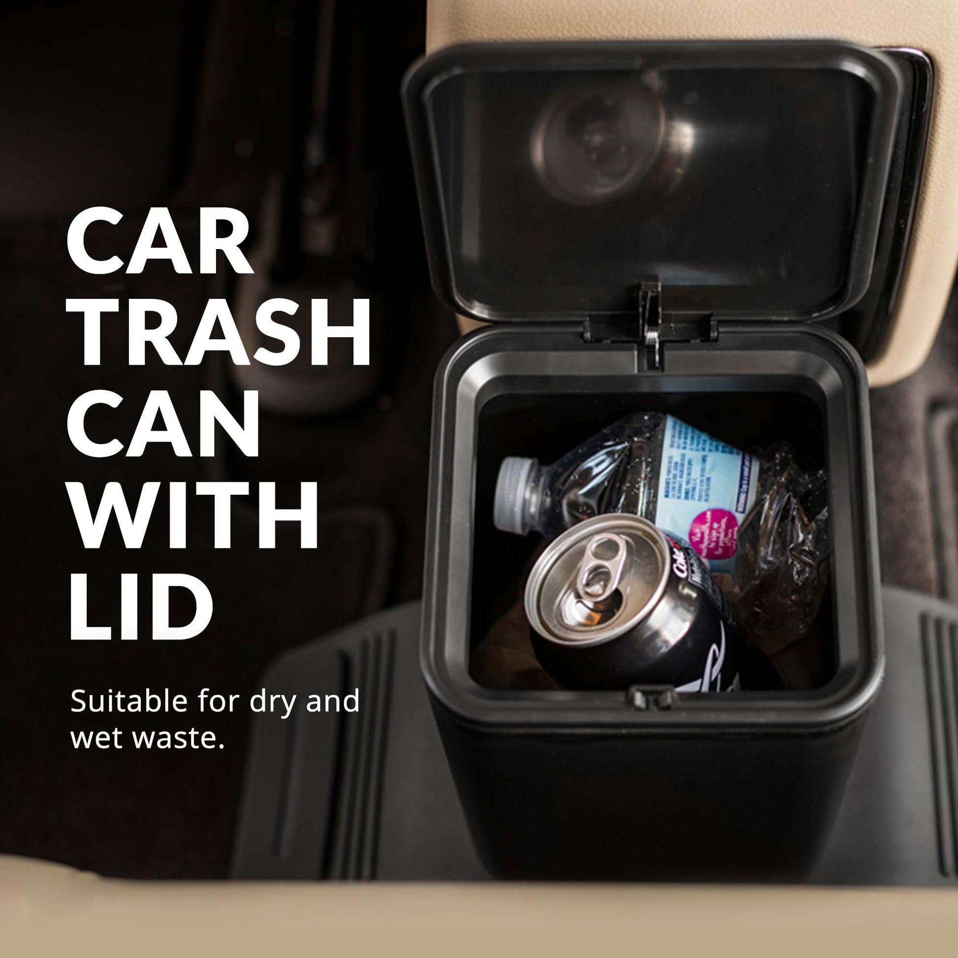 Car Trash Can, Car Trash Can with Lid, Mini Trash Can for Car and Car –  meistar